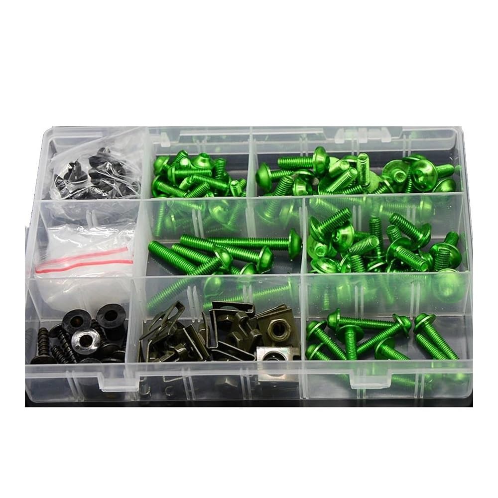 Fuicotto Karosserieschrauben Motorrad Voll Verkleidung Körper Bolzen Kit Schraube Montage Mutter Für Du&Cati Für Monster M900 1994 1995 1996 1997 1998 1999(Green) von Fuicotto