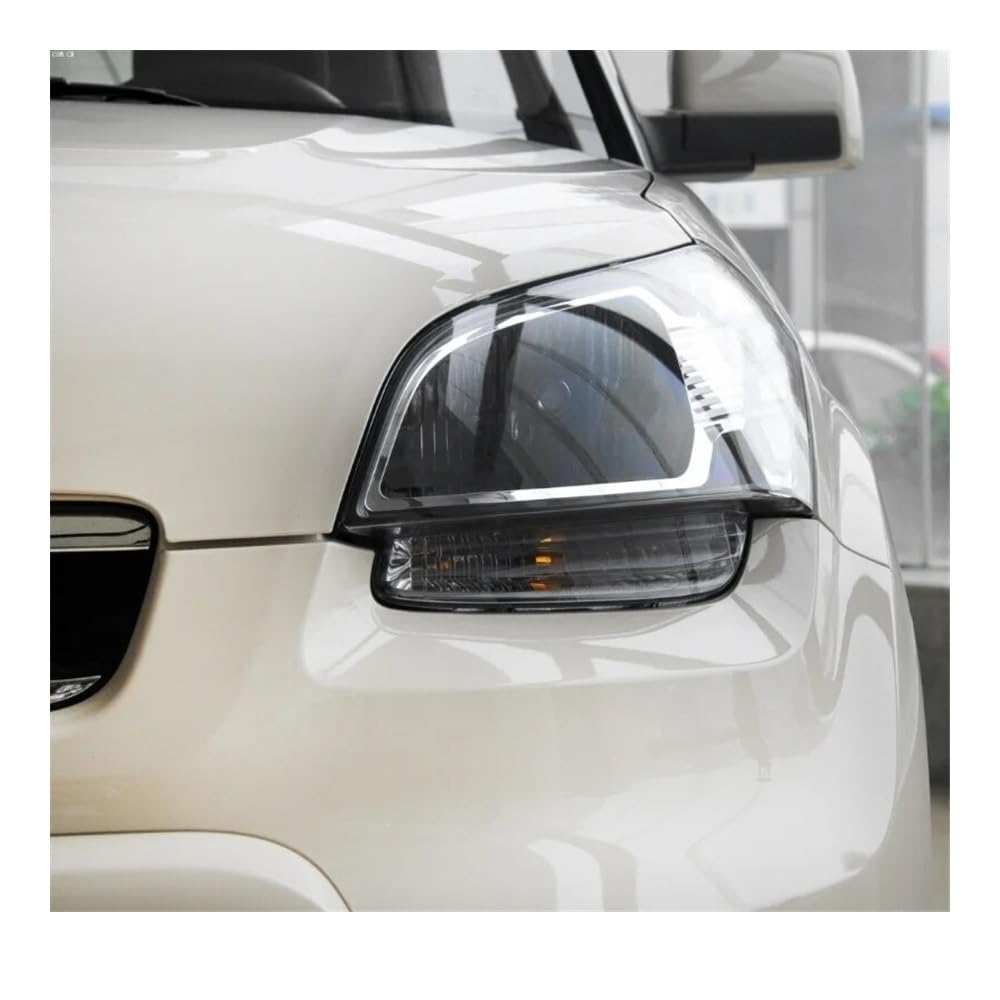 Fuicotto Scheinwerferglas Für Kia Für Soul 2010 2011 2012 2013 Auto Scheinwerfer Abdeckung Transparent Lampenschirm Scheinwerfer Lichter Maske Lampe Shell(Linke Seite) von Fuicotto