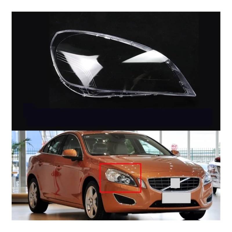 Scheinwerferglas Für Volvo Für S60 V60 2009 2010 2011 2012 2013 Auto Front Scheinwerfer Abdeckung Transparent Lampenschirm Shell Glas Objektiv Scheinwerfer Abdeckung(Rechts) von Fuicotto