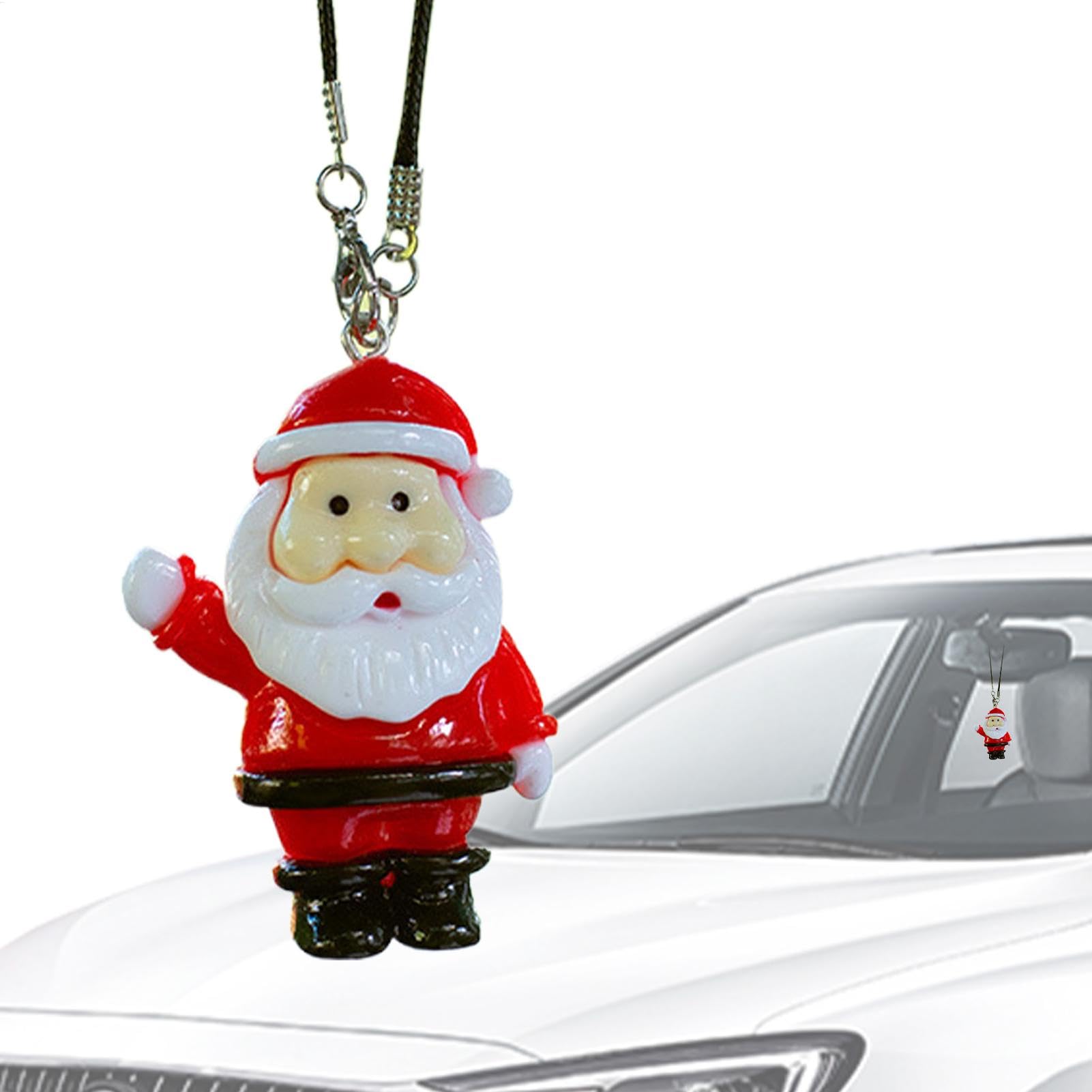 Fukamou Autospiegel Weihnachtsdekoration,Autorückspiegel Zubehör Weihnachten,Auto-Weihnachtsanhänger-Ornamente Für Den -Innenraum - Niedliche Automobil-Weihnachtsdekorationen, von Fukamou