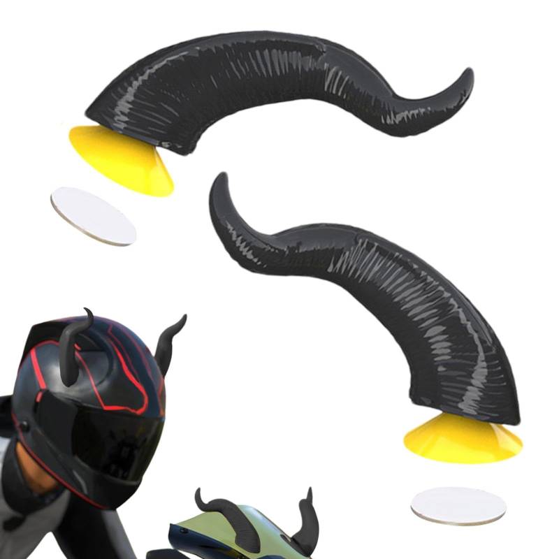 Fukamou Teufelshörner-Helme-Set, Teufelshörner Für Helme - 2 Stück Hörner Für Helme - Motorradhelme Horn Devil Demon Horn -Motorradhelme Dekor Für Heimmotorrad von Fukamou