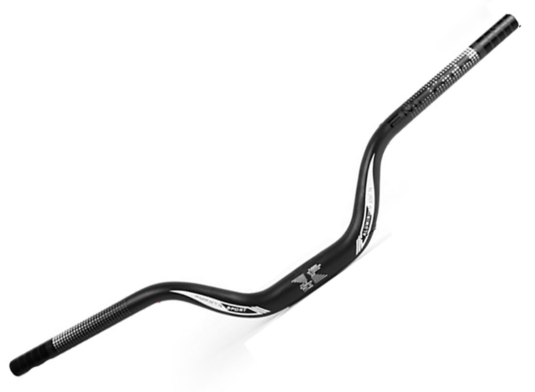 MTB Riser Lenker Fahrradlenker 31.8mm 720/780mm Aluminiumlegierung extralanger Leichter Lenkerbügel robust Riser Bar für Fahrrad City Bike Rise 90mm (Color : Black, Size : 720mm) von FukkeR