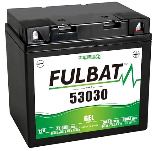 FULBAT - Motorradbatterie FULBAT GEL 53030 (F60-N30L-A) 12V 31,6AH 300A von Fulbat