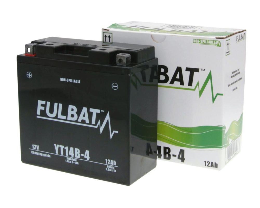 FULBAT Batterie 12 V 12 Ah (FT14B-4) [wartungsfrei & versiegelt] kompatibel mit Yamaha MT-01 (EU) 1700 ccm Baujahr 05-12 von Fulbat