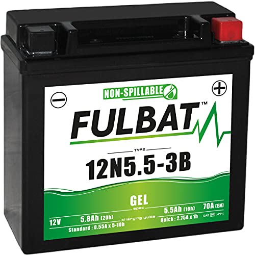 Fulbat - Akku Fulbat GEL SLA 12N5.5-3B GEL 12 V 5,5 Ah 70 AMPS 135 x 60 x 130 + rechts von Fulbat