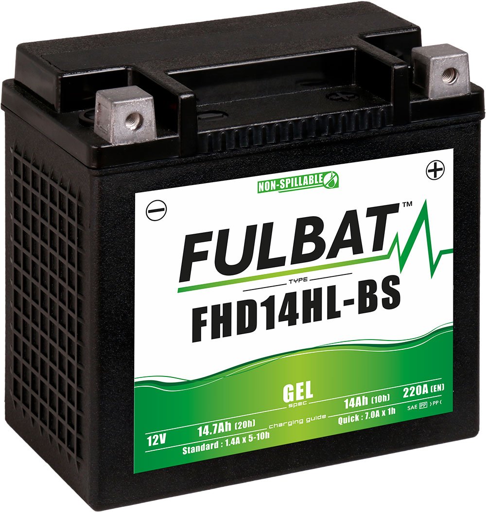 Fulbat YHD14HL-BS Gel SLA 12V 14Ah Harley Davidson Batterie – Wartungsfrei für Zuverlässige Leistung von Fulbat