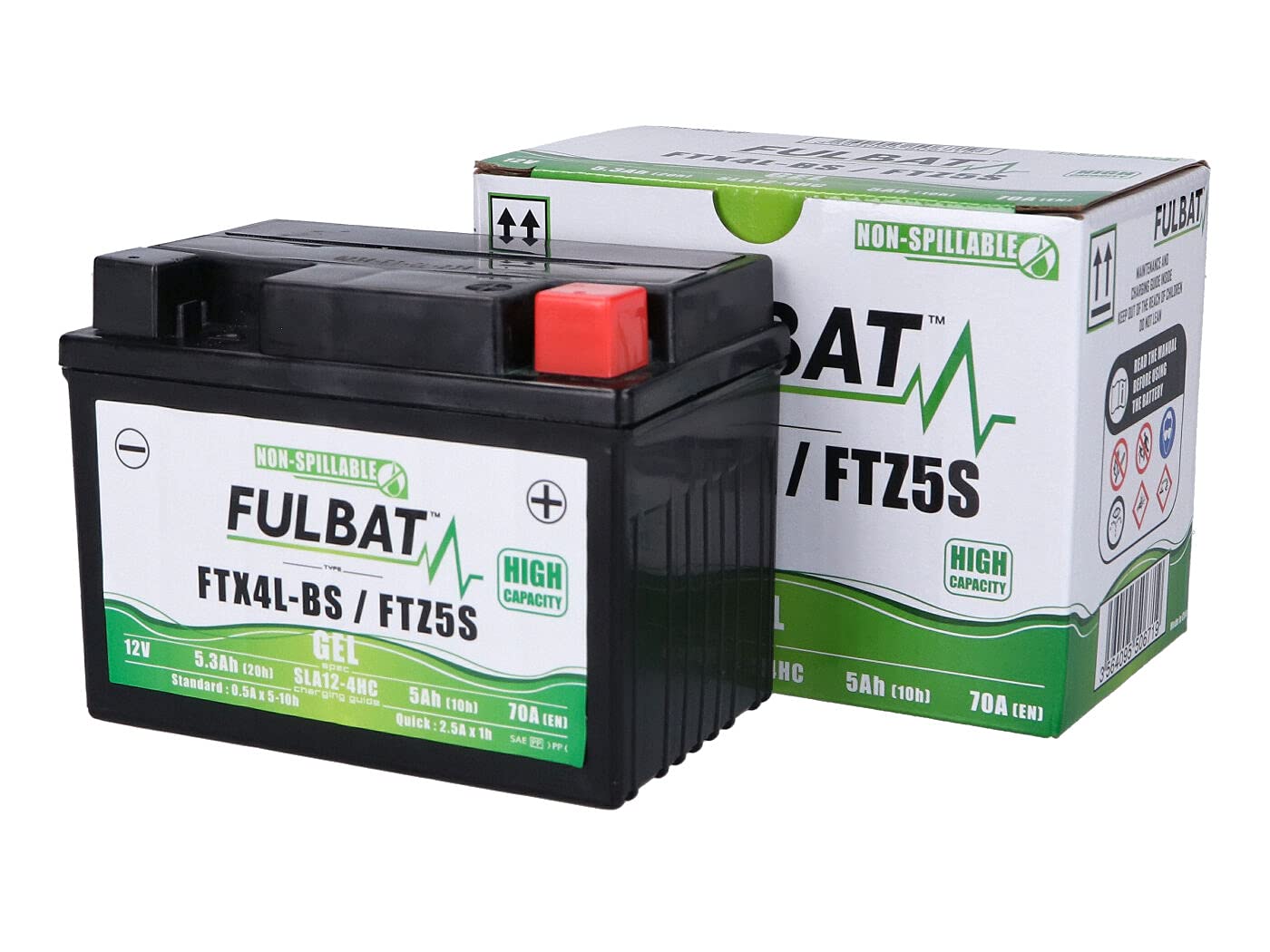 Accu Fulbat FB4L-B Gel SLA 12V 5Ah (Onderhoudsvrij) von Fulbat