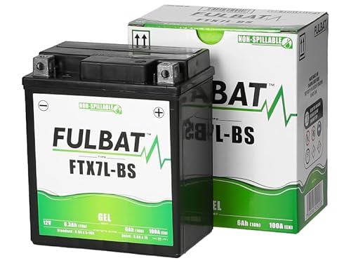 Fulbat YTX7L-BS Gel SLA 12V 6Ah Batterie - Wartungsfrei & Kompatibel mit, Landport, Yacht, Nitro von Fulbat