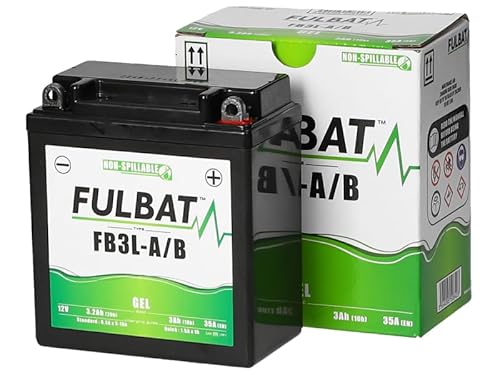 Fulbat - Motorradbatterie GEL FB3L-A/B GEL / YB3L-A/B FULBAT SLA wasserdicht 3,2 Ah 35 Amps von Fulbat