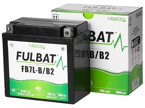 Fulbat - Motorradbatterie GEL FB7L-B/B2 GEL / YB7L-B/B2 FULBAT SLA wasserdicht 8,4 Ah 100 Amps von Fulbat