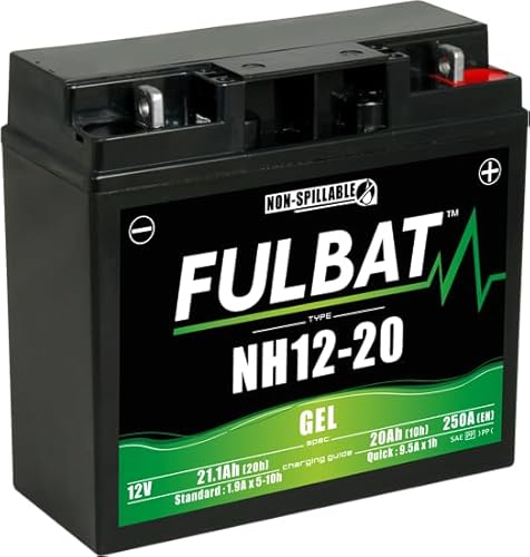 Fulbat - Rasenmäher Batterie/Gel Motorradbatterie NH1220/SLA12-20 12V 20Ah - von Fulbat