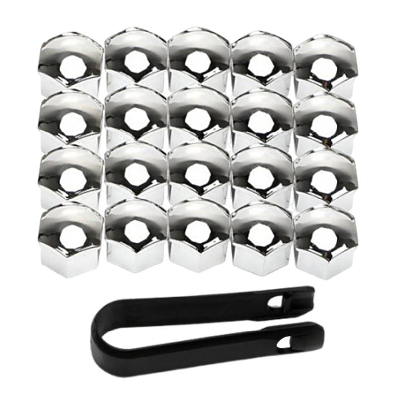 Fulenyi Radmutter-Schraubenabdeckung, Autoreifen-Mutterkappen - Kappen-Set Bolzenabdeckung,Ersatz-Staubschutz für 17 mm, 19 mm, 21 mm, Reifenmutternabdeckungen, 20 Stück, Autorad-Dekorationen von Fulenyi