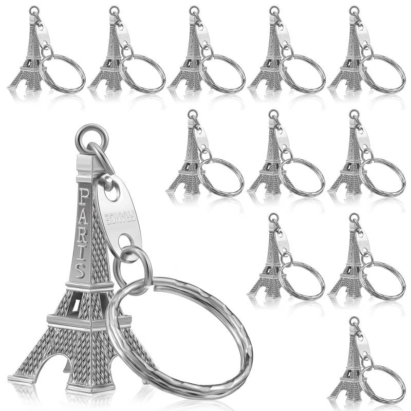 80 Stück Eiffelturm Schlüsselanhänger Paris Eiffelturm Schlüsselanhänger Retro Französisch Souvenirs Schlüsselanhänger Eiffelturm Schlüsselanhänger für Weihnachten Home Schmuck Tischdekoration von Fumete