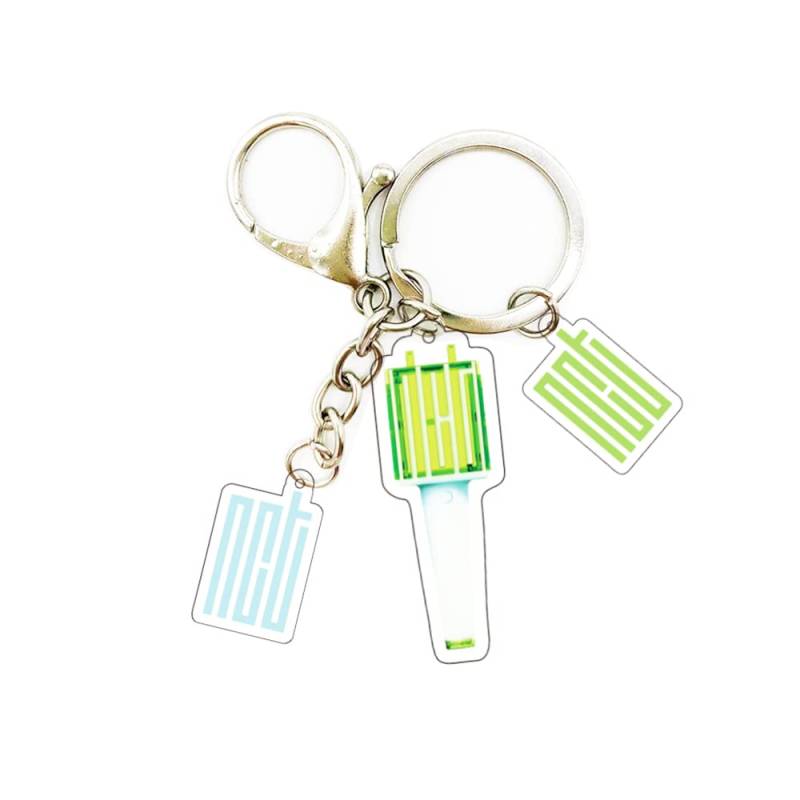 Funwaretech NCT Schlüsselanhänger, niedlicher Acryl-Kpop NCT Leuchtstab Schlüsselanhänger, lustig, Kawaii, NCT-Figur, Schlüsselanhänger, Handy-Zubehör für Damen, Herren, Jungen, Grls, Nct, von Funwaretech