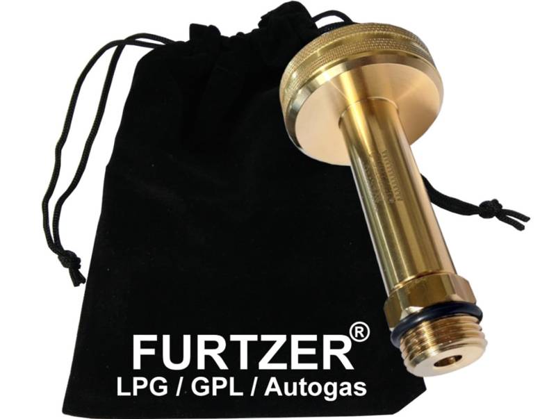 Furtzer LPG GPL Autogas Tankadapter M22 (1 3/4' X W21.8) DISH lang Adapter mit Stoffbeutel von Furtzer