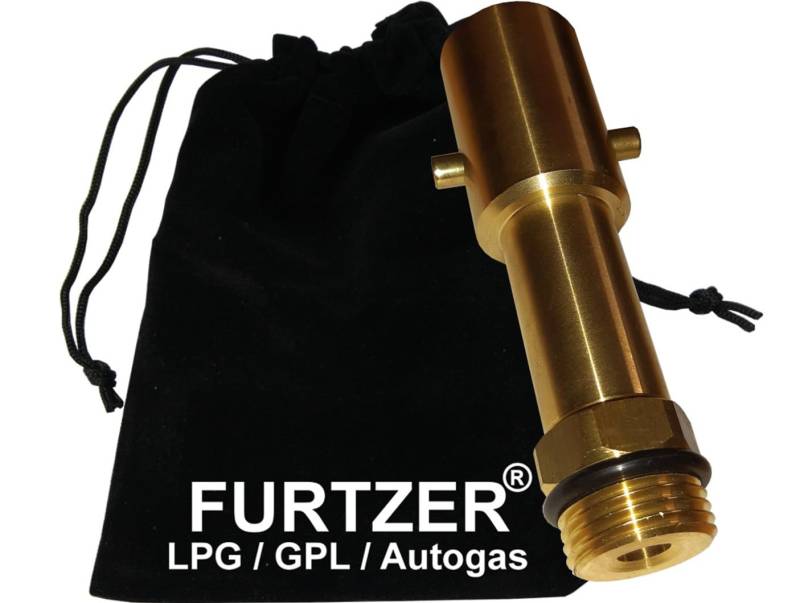 Furtzer LPG GPL Autogas Tankadapter M22 BAJONETT lang Adapter mit Stoffbeutel by von Furtzer