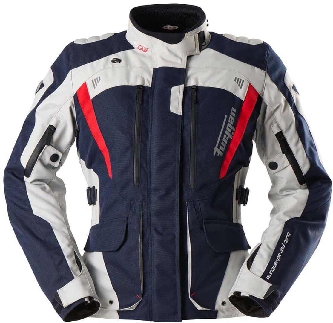 Furygan Apalaches Evo Damen Motorrad Textiljacke, blau/weiß/rot, XL von Furygan