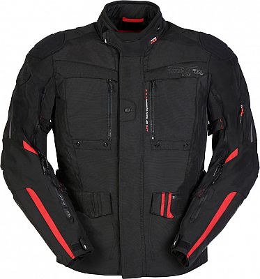 Furygan Explorer, Textiljacke wasserdicht - Schwarz/Rot - S von Furygan