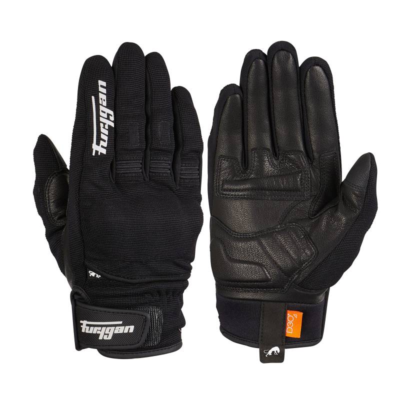 Furygan JET D3O Lady - Damen-Motorradhandschuhe- Handfläche aus 100 % Leder - Taktil - Komfort - Sommerhandschuhe - Atmungsaktiv & leicht - Mittelhandschutz D3O d30 von Furygan