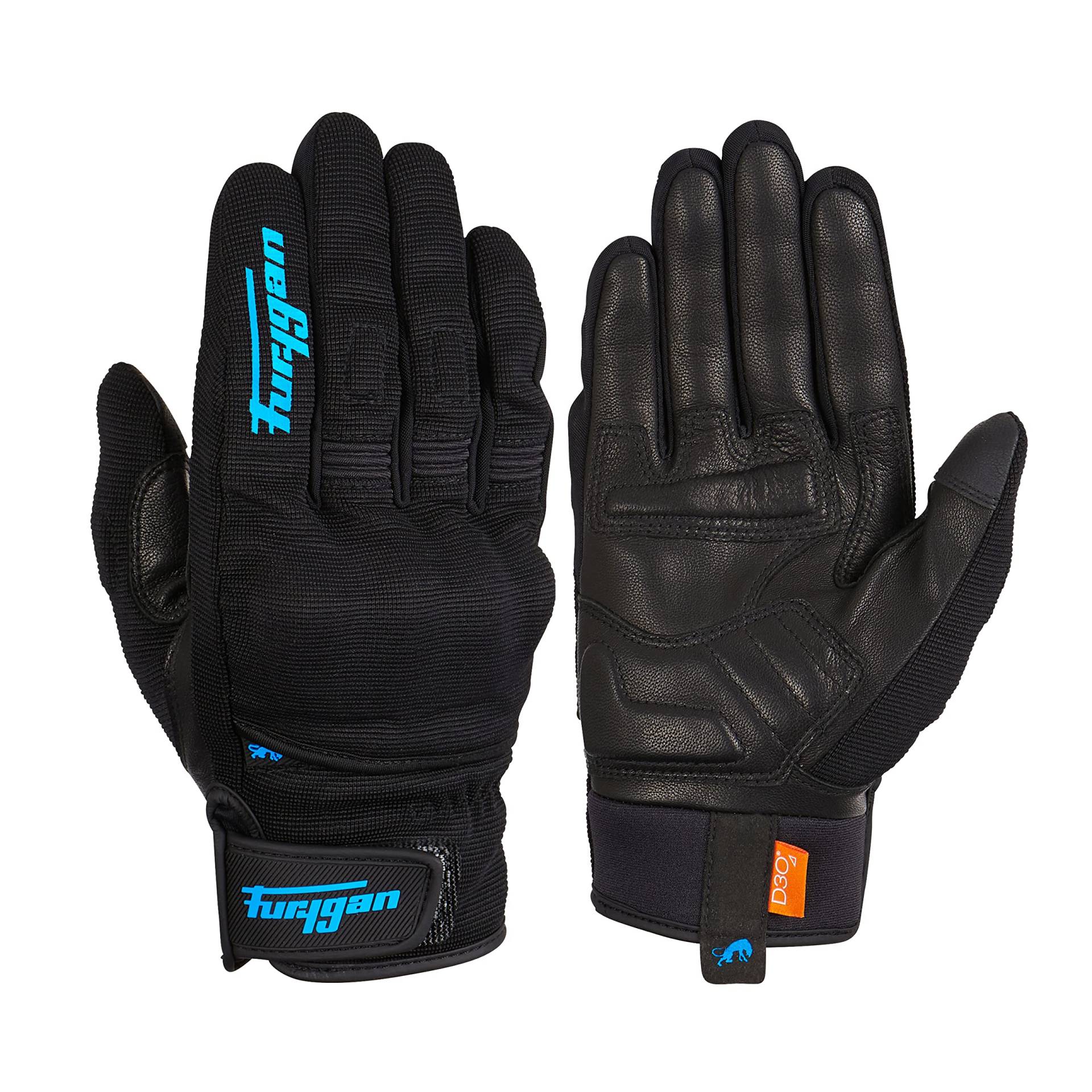 Furygan JET D3O Lady - Damen-Motorradhandschuhe- Handfläche aus 100 % Leder - Taktil - Komfort - Sommerhandschuhe - Atmungsaktiv & leicht - Mittelhandschutz D3O d30 von Furygan