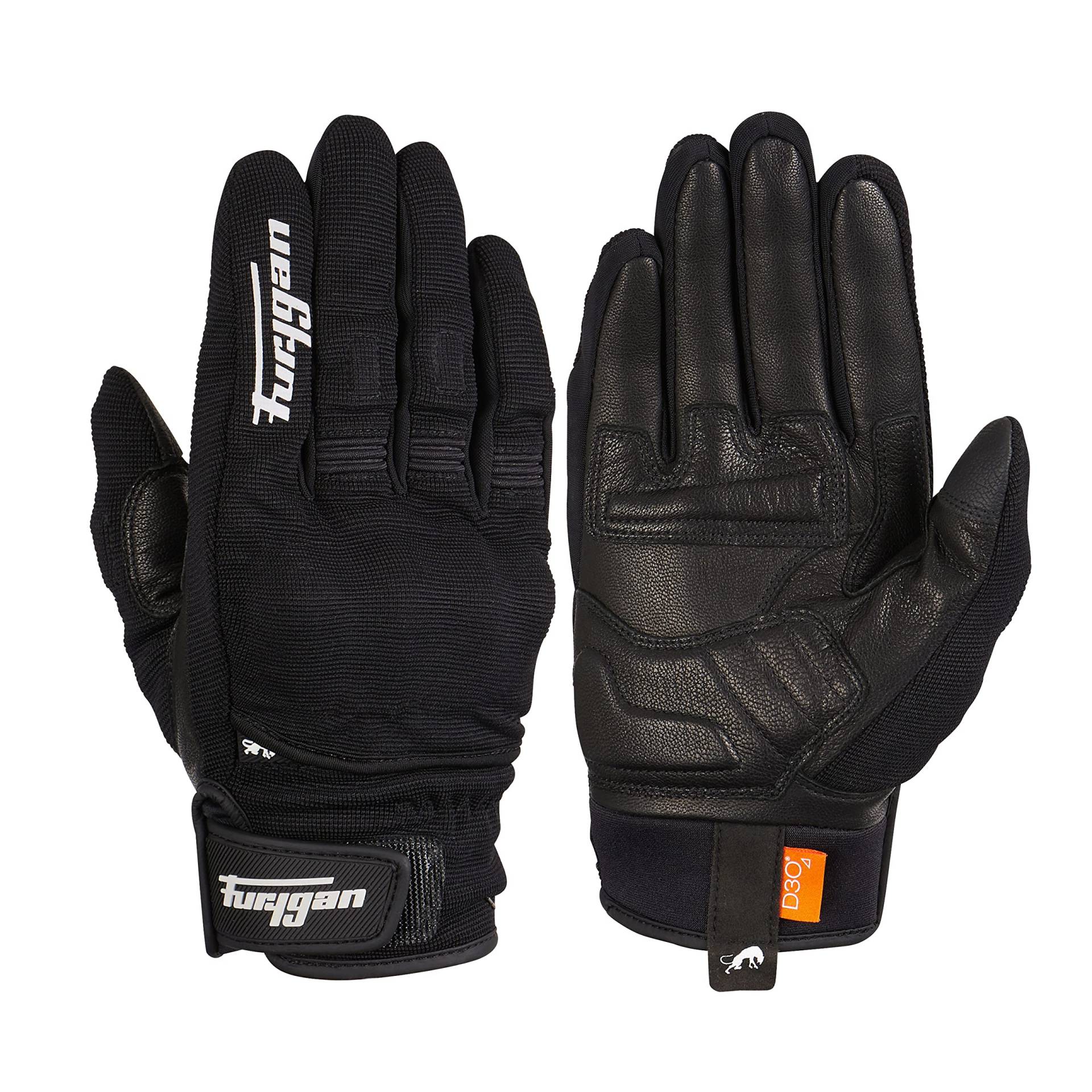 Furygan JET D3O Lady - Motorradhandschuhe Damen – Sommerhandschuhe - Atmungsaktiv & leicht - D3O Aufprallschutz – Touchscreen, Schwarz-Weiß, M, 4486 von Furygan