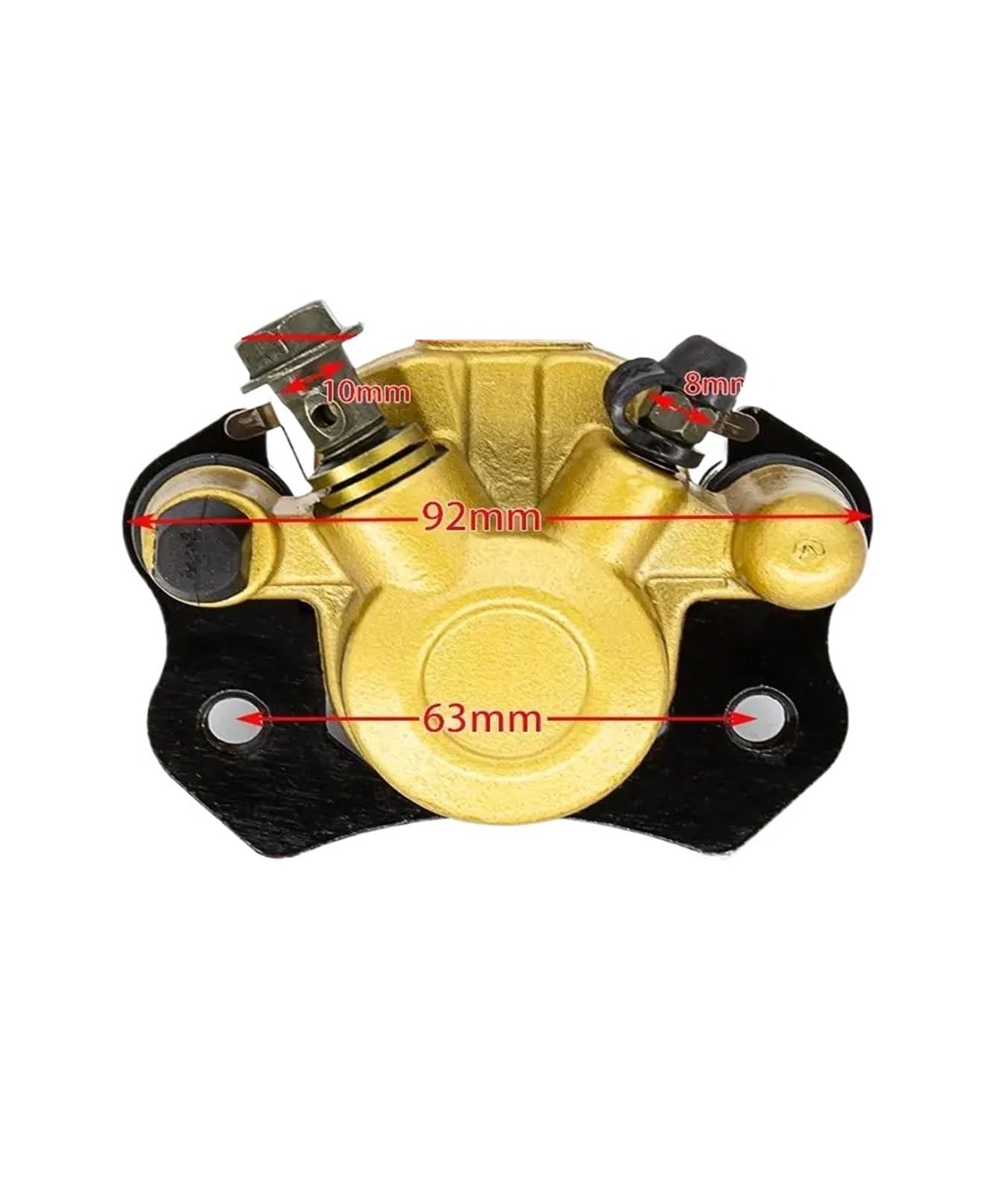 ATV-Scheibenbremsen hinten, Bremssättel, Klemme, untere Pumpe for 50 70 90 110 125 150 cc Quad-Hauptzylinder-Bremssattel(Left Yellow) von Futaoo