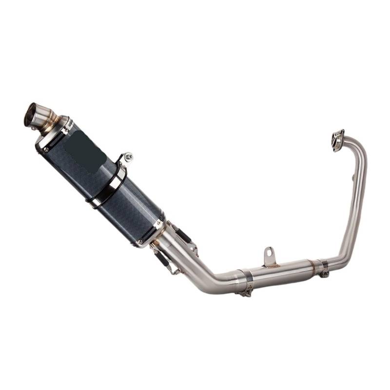 For 250SR 250NK 300SR 300NK Vollmotorrad-Auspuffsystem Escape-System Slip On Front Middle Link T98 Schalldämpfer(TYPE-A) von Futaoo