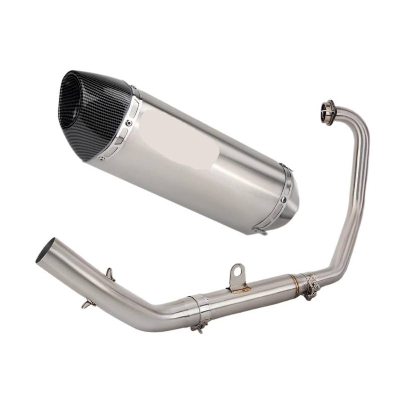 For NK250 250SR NK300 300SR Volle System Motorrad Auspuff Escape Moto Geändert Vorne Mitte Link Rohr Verbinden R77 Schalldämpfer(TYPE-B) von Futaoo