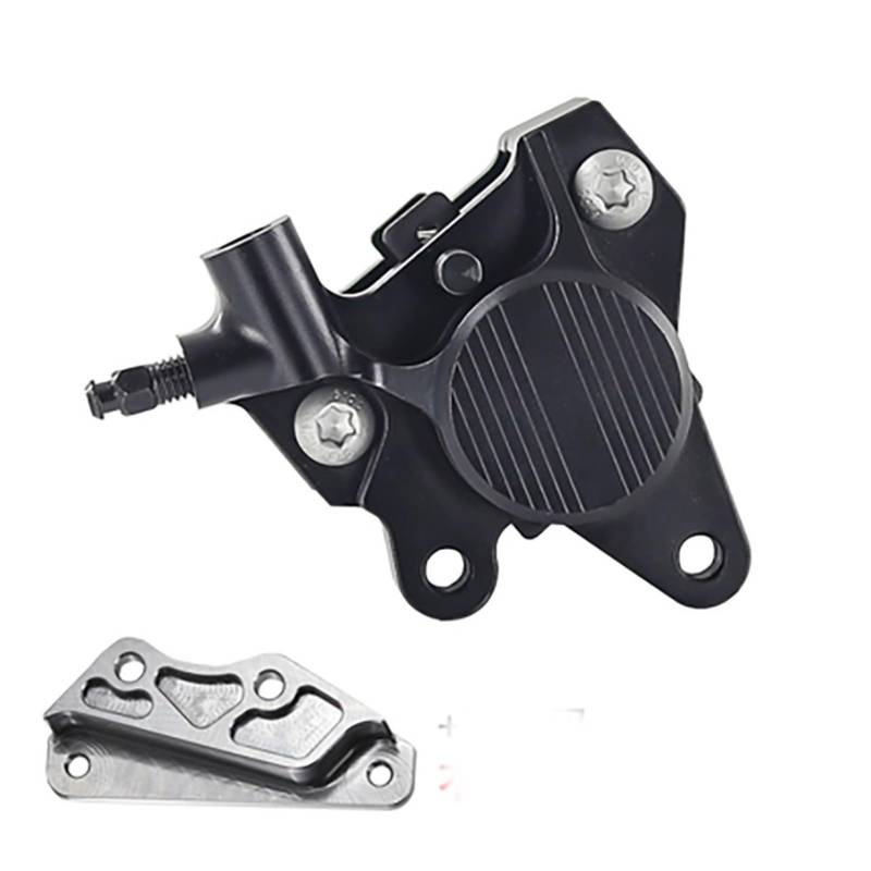 Motorrad-Bremssattel, 2 Kolben, 32 x 20 mm, geschmiedete CNC-Bremspumpe, Bremsscheiben-Bremssattel-Bremspumpe(Black Bracket) von Futaoo