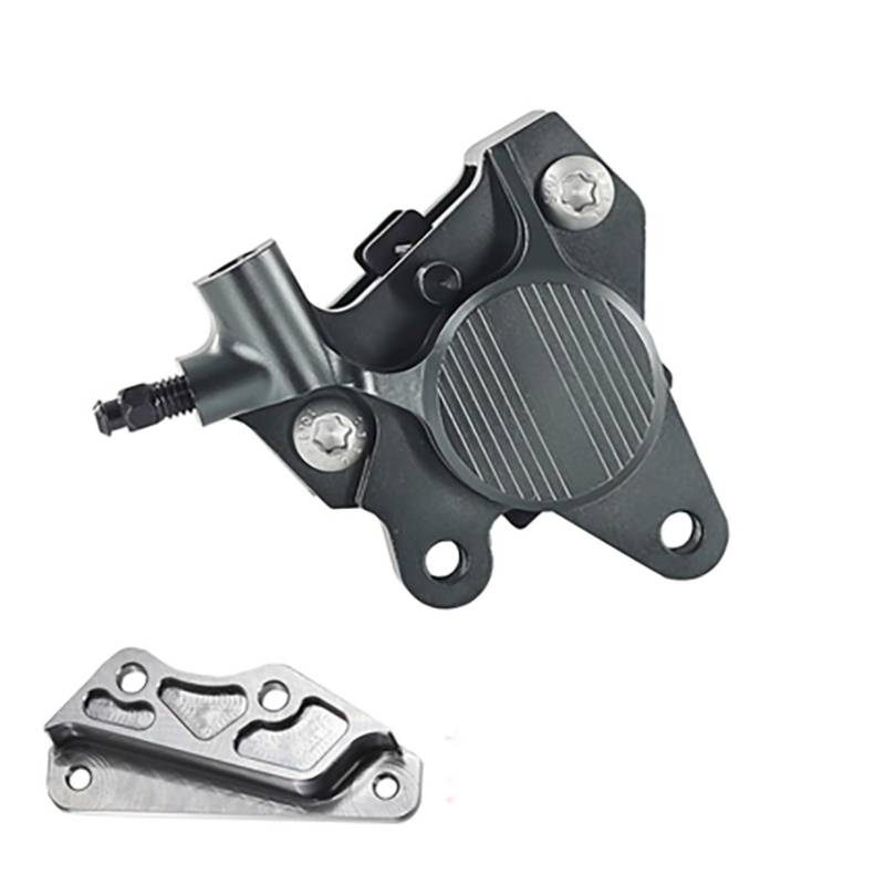 Motorrad-Bremssattel, 2 Kolben, 32 x 20 mm, geschmiedete CNC-Bremspumpe, Bremsscheiben-Bremssattel-Bremspumpe(Grey Bracket) von Futaoo