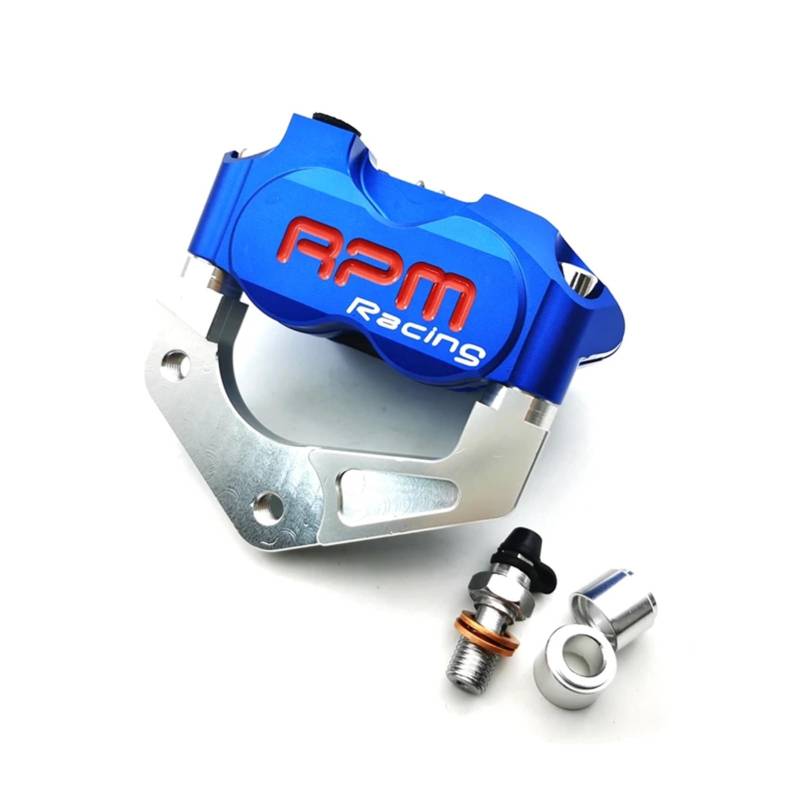 RPM Motor Motorrad-Bremssättel + 200/220 mm Scheibenbremspumpenhalterung kompatibel mit RSZ JOG Nitro Zu-ma Aerox Force 50 rr BWS 100(Blue 220mm) von Futaoo