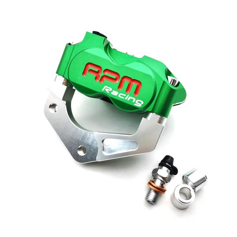 RPM Motor Motorrad-Bremssättel + 200/220 mm Scheibenbremspumpenhalterung kompatibel mit RSZ JOG Nitro Zu-ma Aerox Force 50 rr BWS 100(Green 220mm) von Futaoo