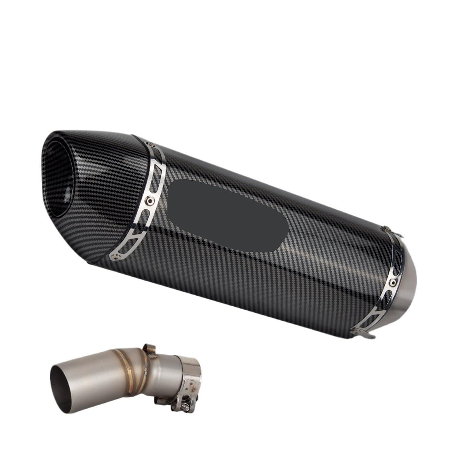 Slip On for 450SR Motorrad-Auspuffanlage, modifiziertes mittleres Verbindungsrohr mit Escape Moto R77 Schalldämpfer, 51 mm(TYPE-C) von Futaoo