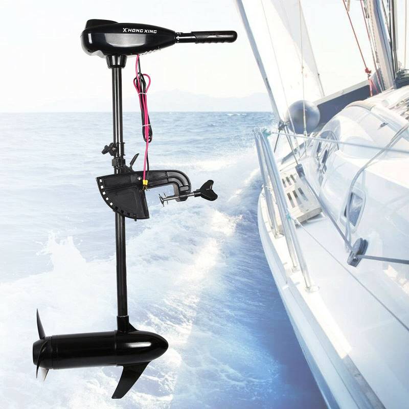 80lbs 12V Elektrischer Trolling Motor Außenborder Antrieb Aufblasbares Fischerboot Marine Bootsmotor 800W von Futchoy