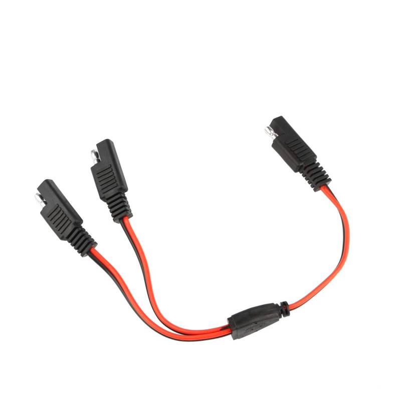 Futheda SAE DC Power Automotive Connector Cord Cable Y Splitter 1 zu 2 SAE Verlängerungskabel Kabelbaum 18AWG 30cm von Futheda