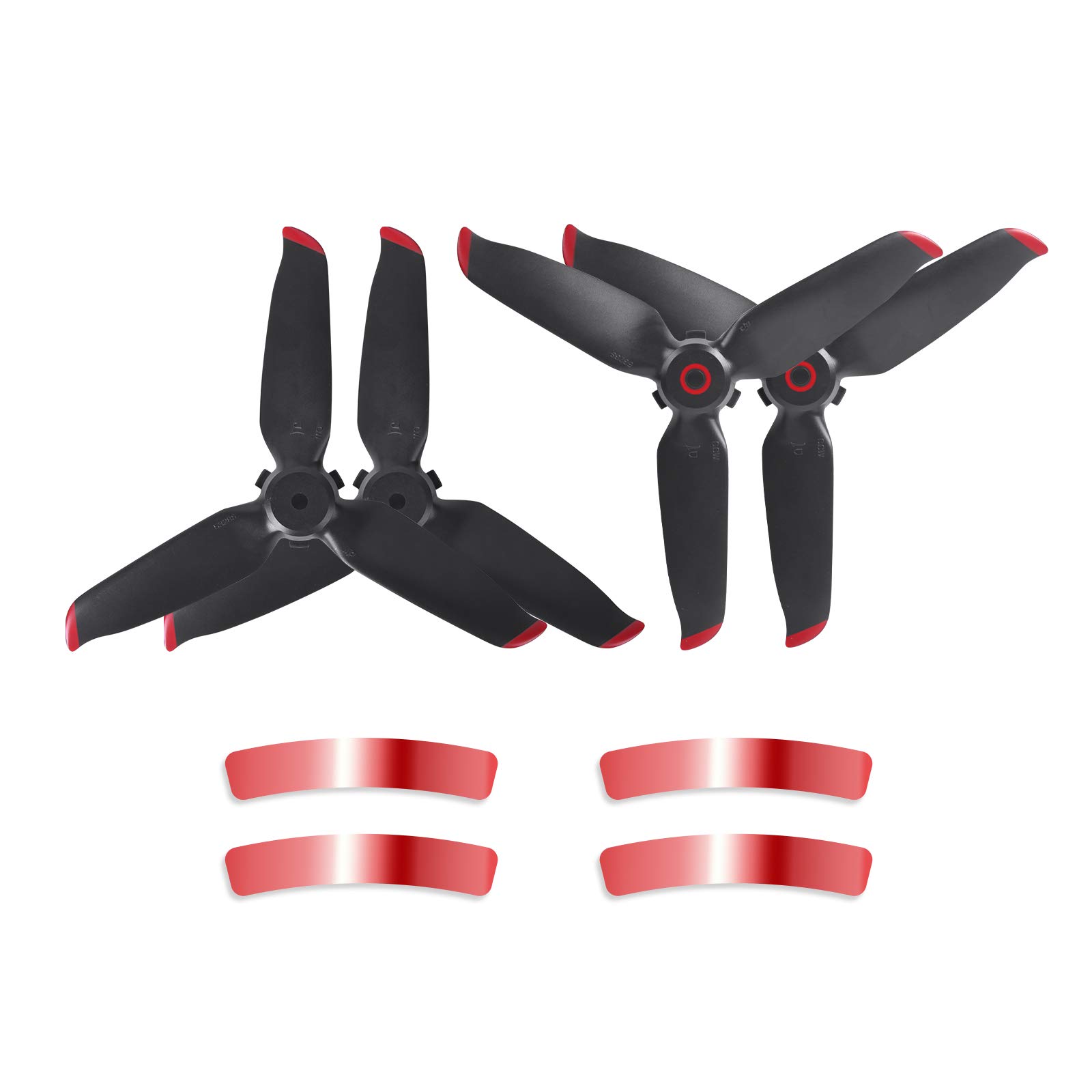 Fututech Propeller für DJI FPV Ersatzteil für DJI FPV, Zubehör für Drohne, Flug leise (Red Two Pairs) von Fututech