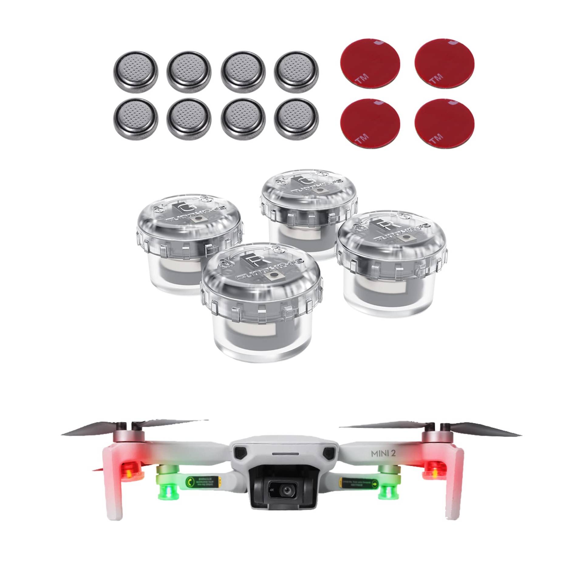 Fututech Stroboskoplicht für DJI Mini3 Avata Mini 3 Pro Mavic 3 FPV Mavic Air 2 Mini SE Air 2S Mavic 2 Pro Zoom Phantom 3 4 Nachtflug Lampe Blitzlicht Zubehör Drohne von Fututech