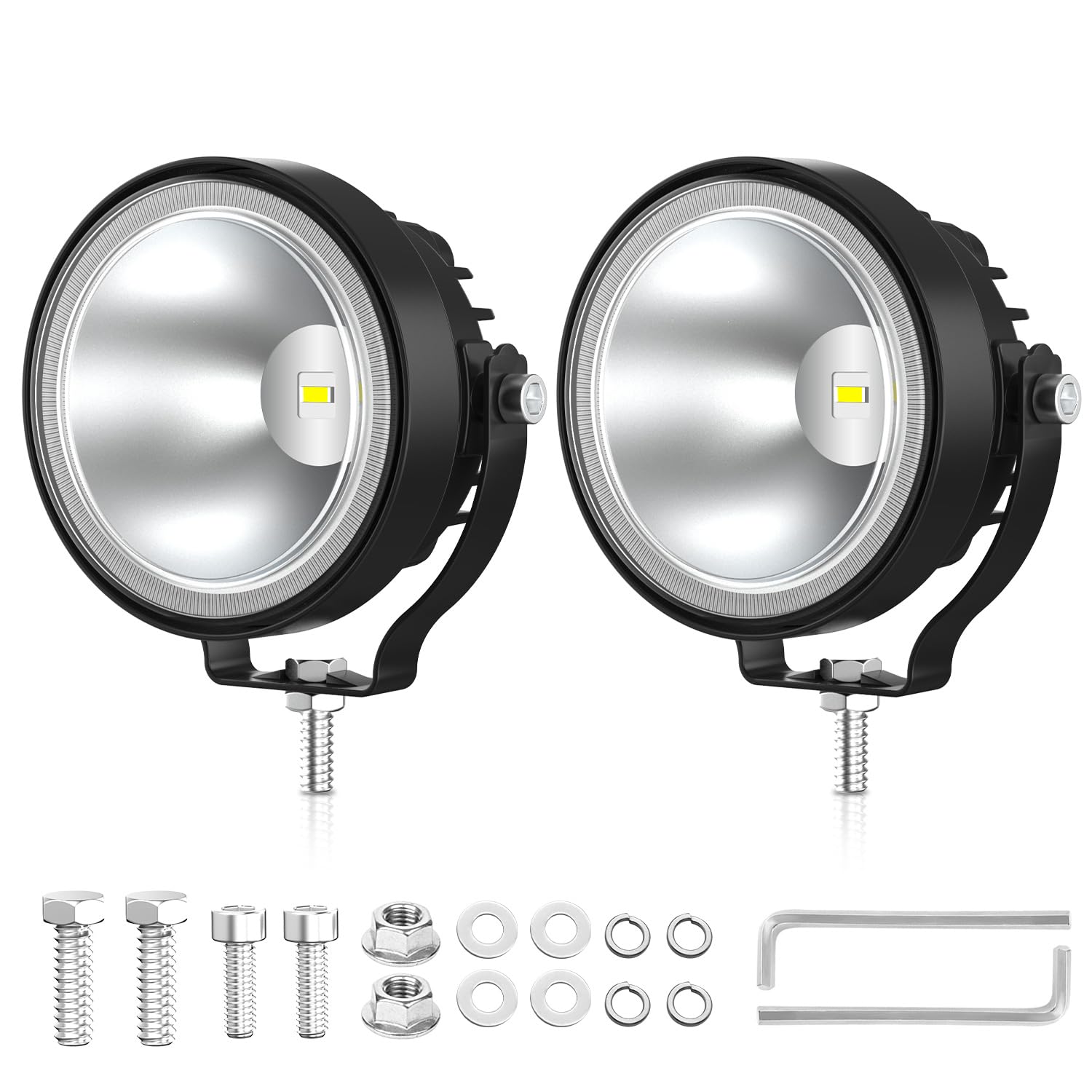 Fxlpower Ultra-Hell 30W LED Arbeitsscheinwerfer 12-24 volt, IP68 Offroad led scheinwerfer für Baufahrzeuge, Landwirtschaftsfahrzeuge, Trecker, Bagge von Fxlpower