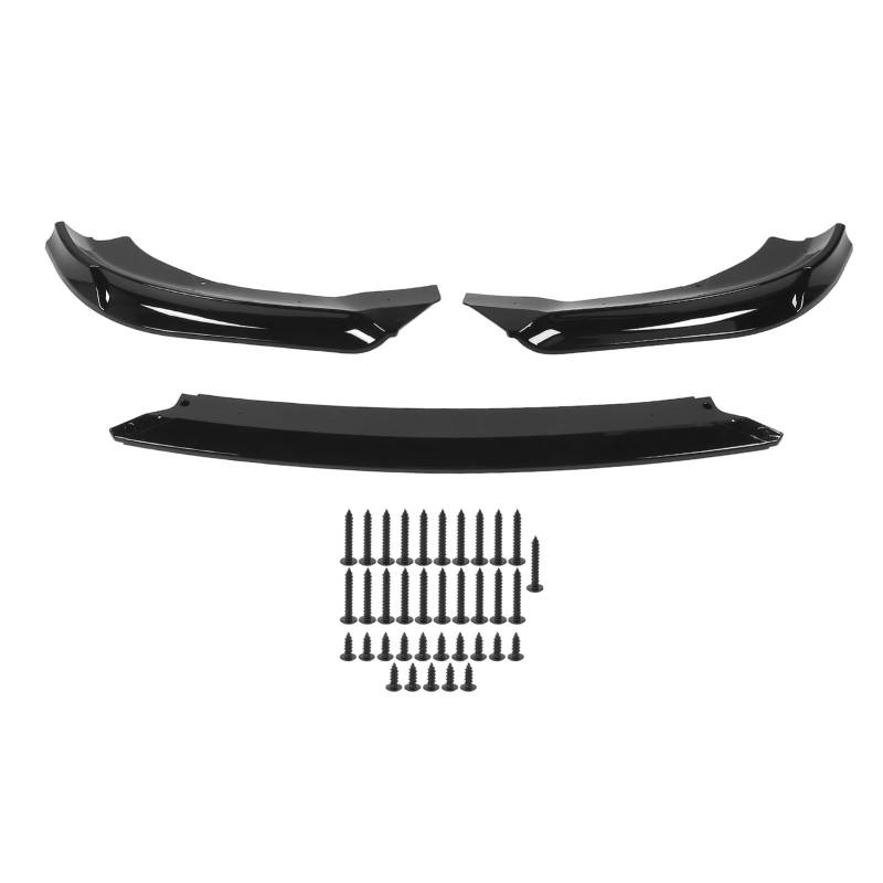 3pcs Vordere Stoßfänger Lip Splitter Kits Spoiler Diffusor für Genesis Coupe Facelift 2013-2016, Gloss Black von Fydun