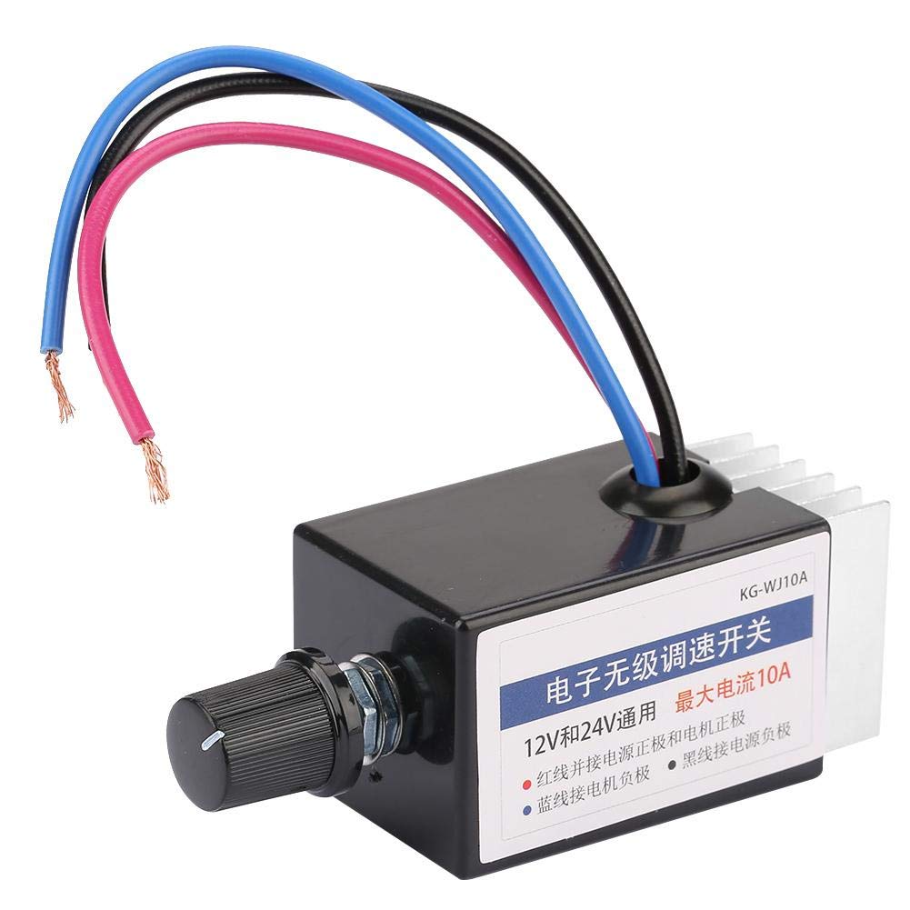 DC Motor Drehzahlregler Schalter, Fydun Universal Motordrehzahl Schalter 12 V/24 V Motor Speed Controller für Auto Lkw Heizlüfter Steuerung von Fydun