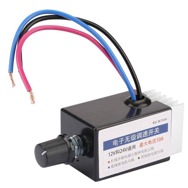 DC Motor Drehzahlregler Schalter, Fydun Universal Motordrehzahl Schalter 12 V/24 V Motor Speed Controller für Auto Lkw Heizlüfter Steuerung von Fydun