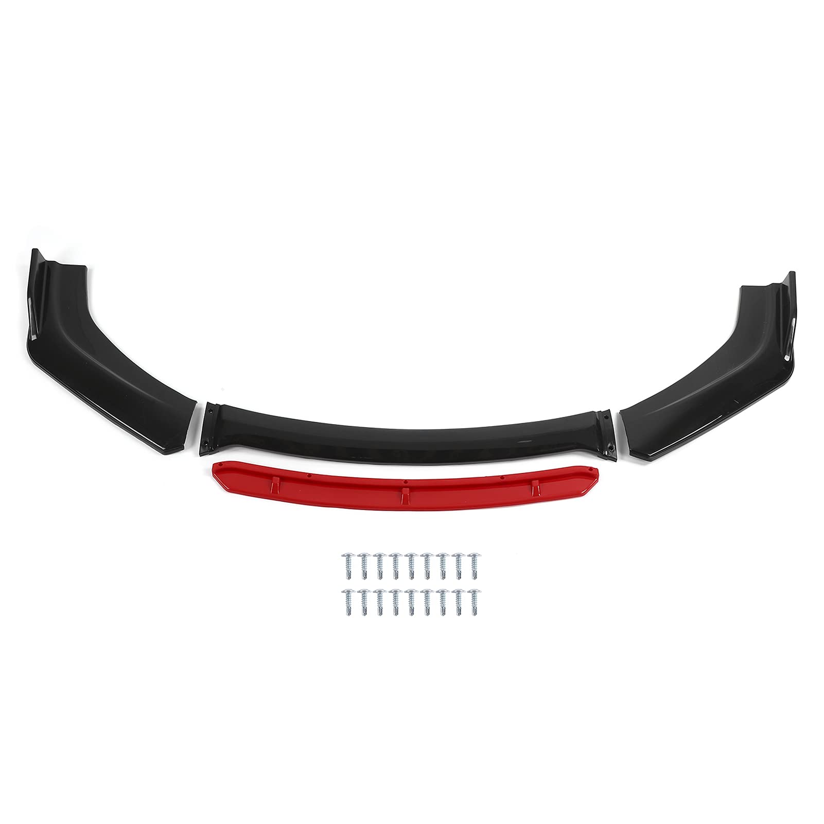 Frontlippe, Fydun Auto Frontschürze Lip Spoiler Splitter Body Kit PP Universal Auto Exterieur Aerodynamik-Zubehör von Fydun