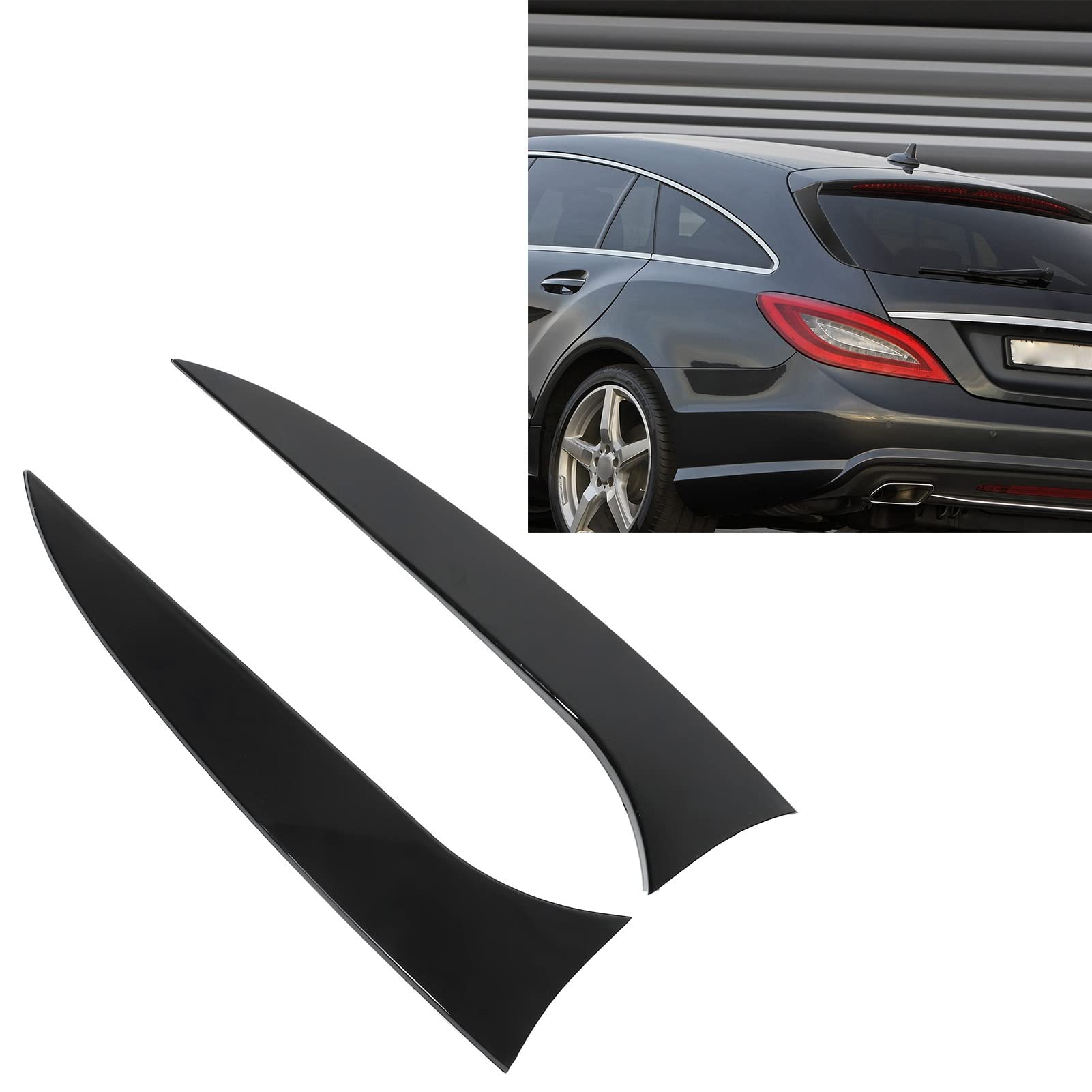 Fydun Glänzend Schwarz Heckscheibenspoiler Seitliche Kotflügelverkleidung Auto Zubehör Für CLS-Klasse X218 Shooting Brake 2011-2018 von Fydun