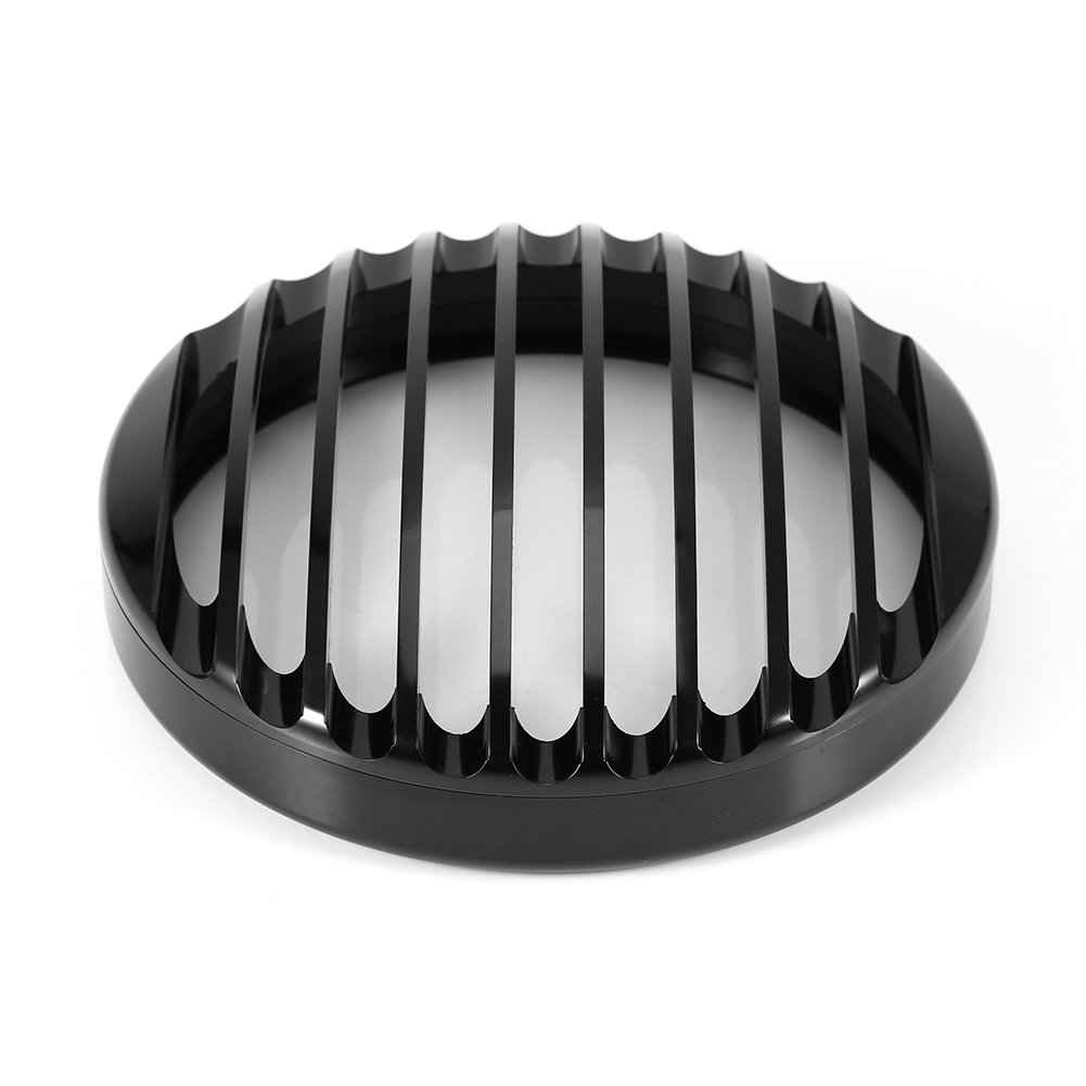 Fydun Motorrad Scheinwerfer Grillabdeckung 5 3/4 "Aluminium Motorrad Grill Abdeckung Schwarz Schutzhülle für XL 883 1200 von Fydun