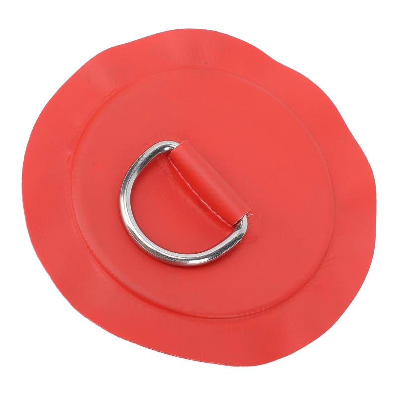 Fydun Runder D-Ring-Patch, Multifunktionales PVC-Edelstahl-Boot-D-Ring-Pad, Schlauchboot, Kajak, Beiboot-Zubehör (Rot) von Fydun