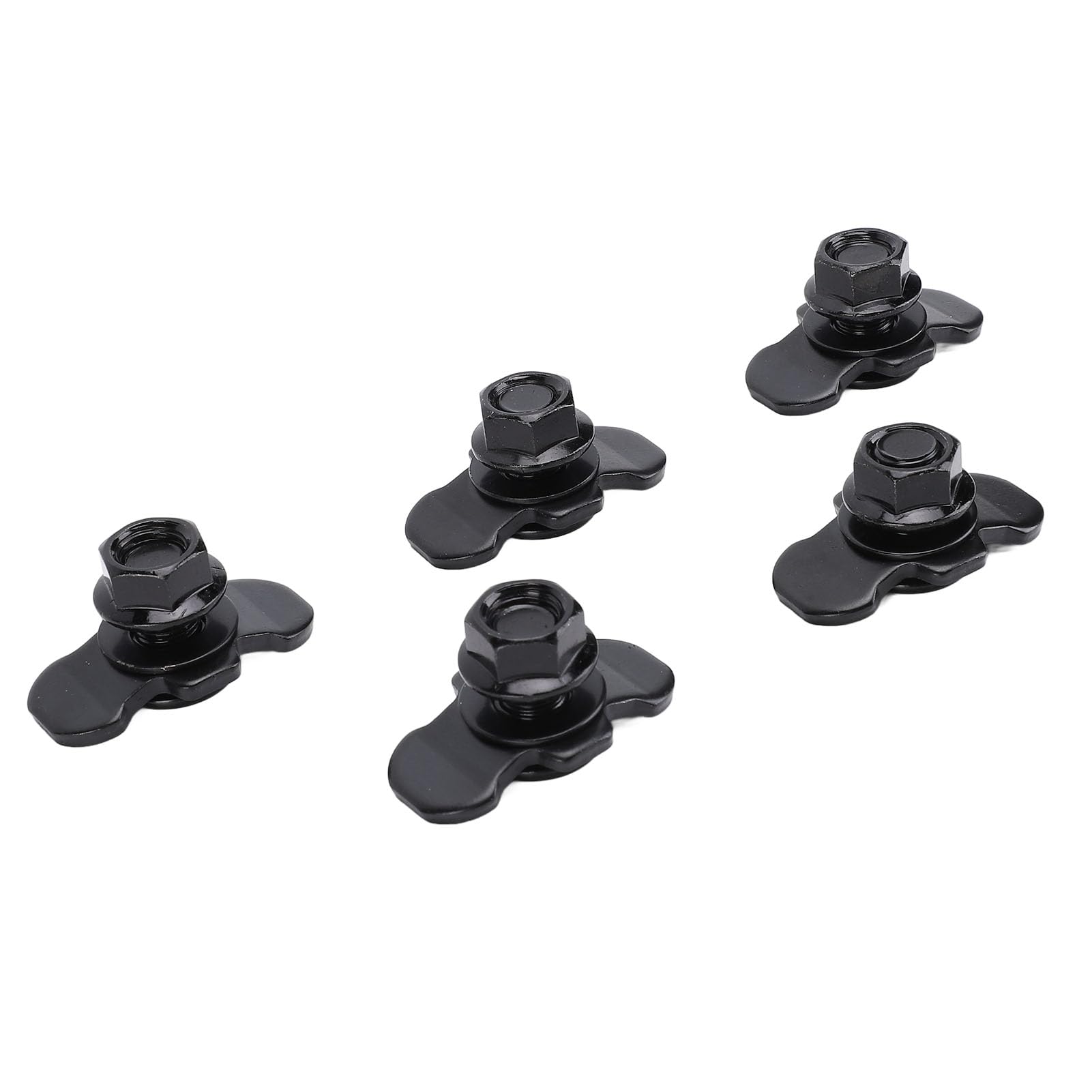 L Double Lug -Gewinde Nussmutter -Anpassung Hochstärke 5pcs für LKW -Bettanhänger Ladungssteuerung Pickup RV ATV (BLACK) von Fydun