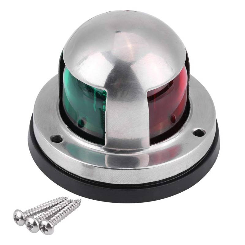 Fydun LED Navigations Licht 12V / 24V Wasserdichte LED Licht Edelstahl Navigationsboot Signalleuchten Yacht Zubehör Rot und Grün von Fydun