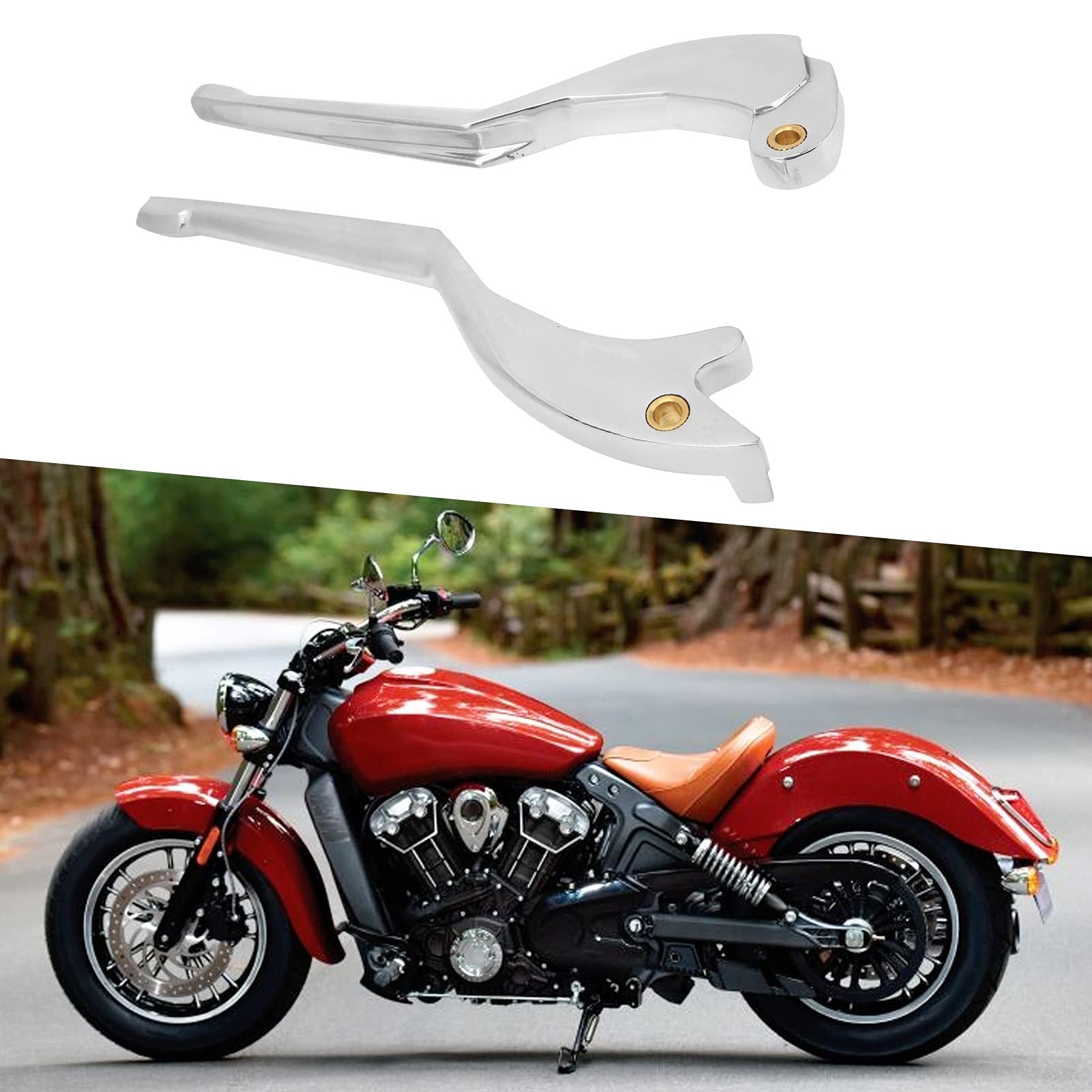 Motorrad-Kupplungsbremsgriff 1 Paar Kupplungsbremshebel-Kit aus Aluminium Motorrad-Modifikation Ersatz für Indian Scout 2015-2016(Überzug) von Fydun