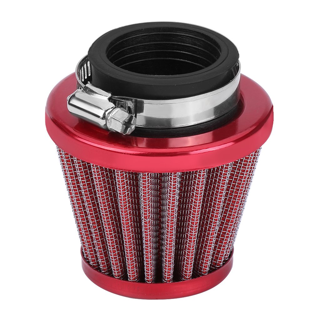 Motorrad Luftfilter, Fydun 38mm Bent Neck Luftfilter Ersatz für Dirt Pit Bike ATV Quad Motorrad Moped Scooter (Rot) von Fydun