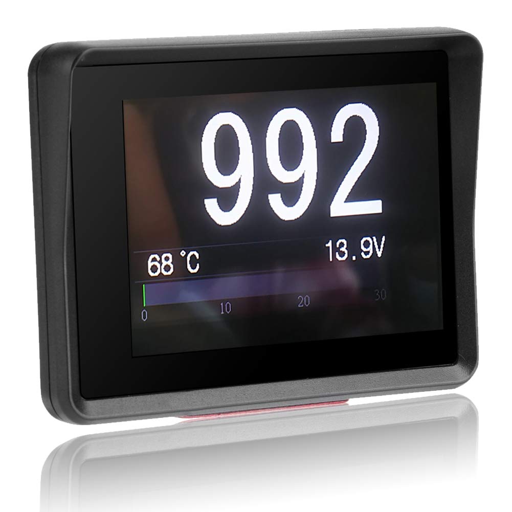 OBD Messgerät, Fydun Auto OBD Multifunktionsmessgerät Digitale Temperatur Spannung Geschwindigkeit HUD Display (Schwarz) von Fydun